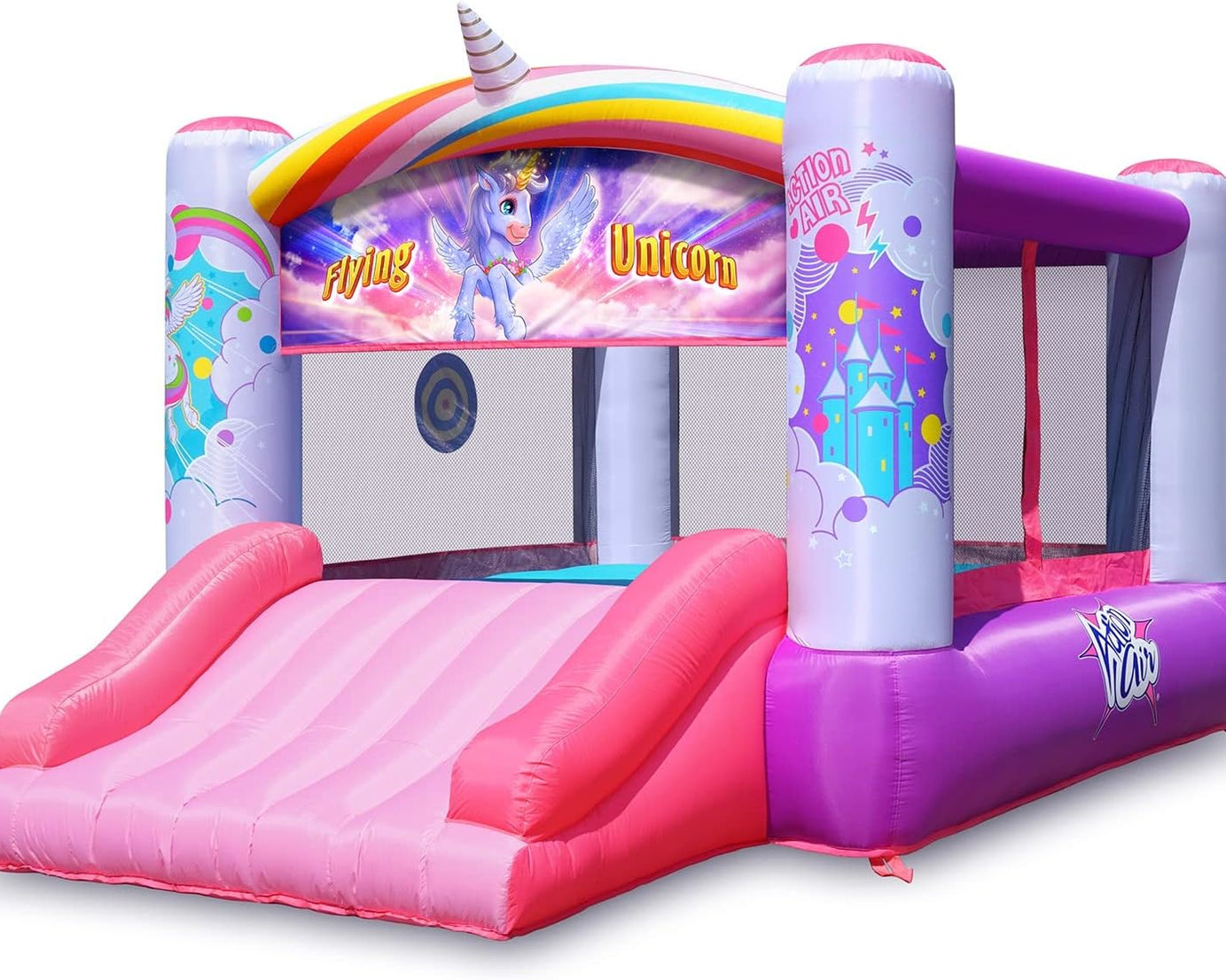 Bounce House, Princess Inflatable Bounce House with Blower, Pink Bouncy House for Girls, Flying Unicorn Theme Bouncy Castle, Durable Sewn and Extra Thick, Love for Kids