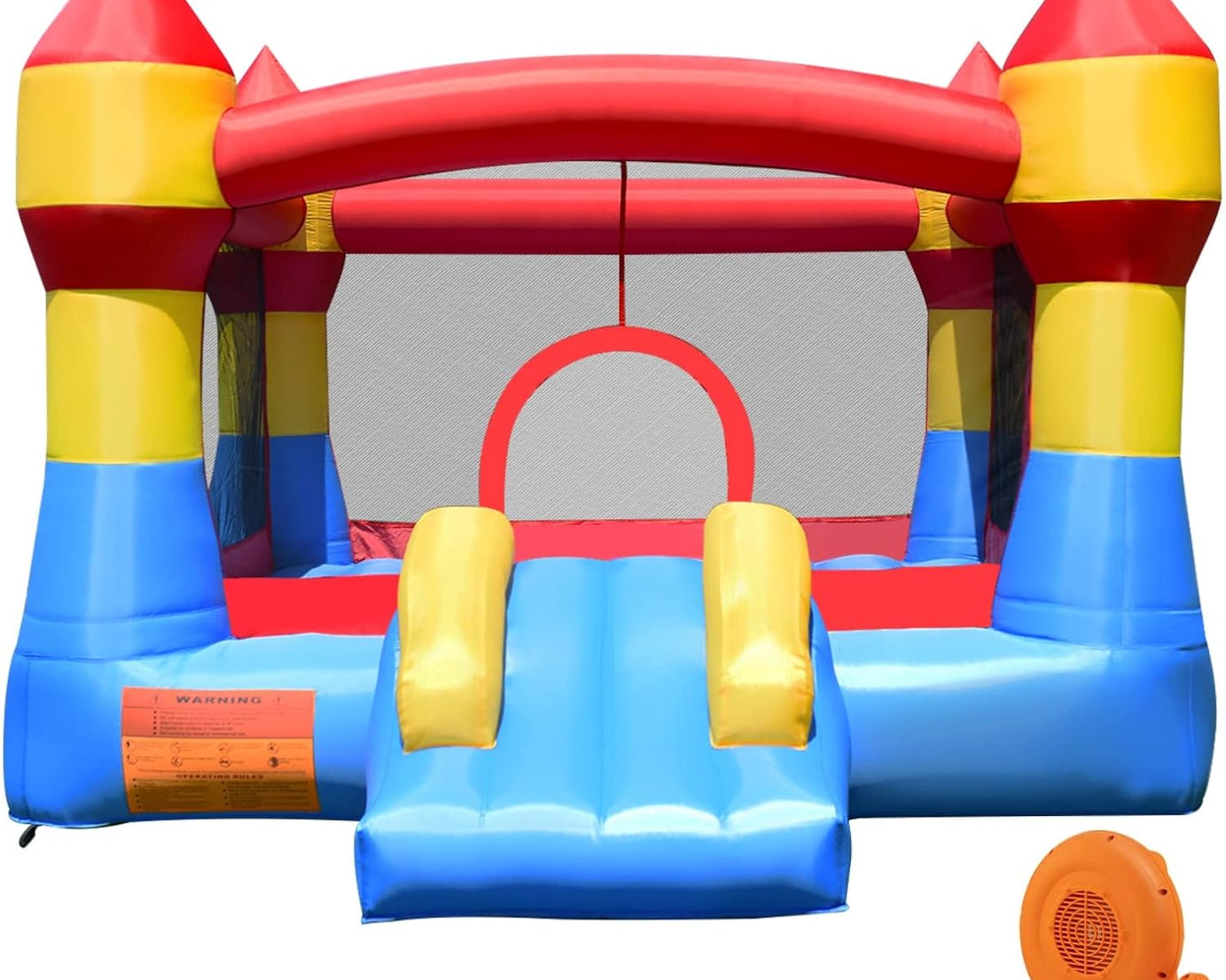 Toddler Jump Castle: Large Jumping Area, Indoor/Outdoor, 550W Blower Included for Parties