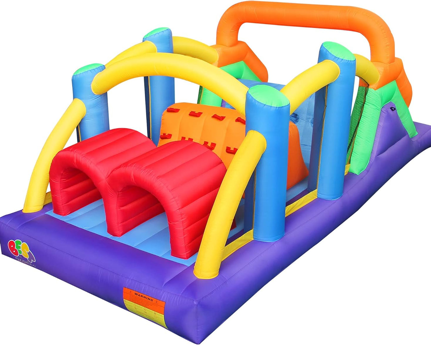 Inflatable Obstacle Course Bounce House Castle with Large Slides Bounce Area and Obstacles Inflatable Bouncer House Jumper with Blower