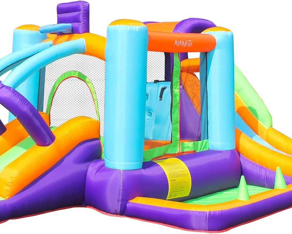 Inflatable Bounce House with Blower,Bouncy House for Kids Outdoor,Toddle Bouncy House Bounce Castle with Slide for Family Backyard