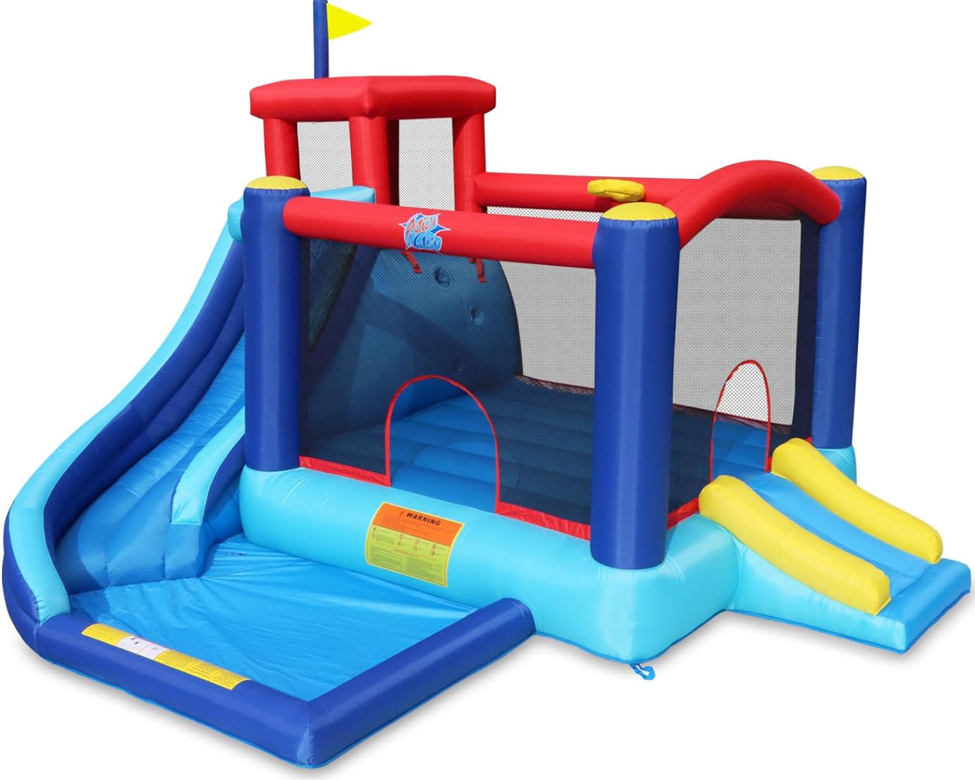 Bounce House - Inflatable Bouncing House with Blower for Indoor & Outdoor - Jump Bouncy Castle with Slide - Big Bouncy Area, Love for Kids