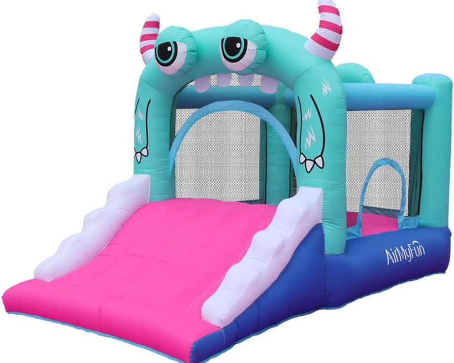 Inflatable Bounce House for Kids, Wide Slide & Jumping Inflatable Bouncer - Toddler Bounce House with Blower for Kids 2-12 Use Fun Indoor&Outdoor