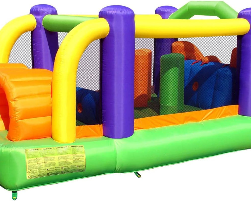 Pro Racer Obstacle Bounce House with Dual Slides [Blower NOT Included], Bounce, Climb, Slide All in One, 19 Ft X 9 Ft X 7 Ft H, Great for Big Party, Fun Racing Game for Teams